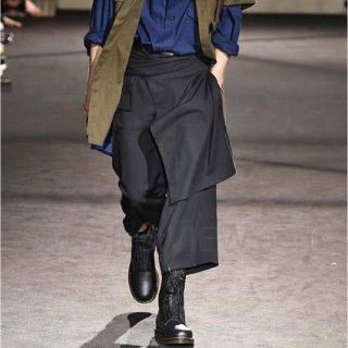 ヨウジヤマモト(Yohji Yamamoto)のyohji yamamoto  pour homme 左前垂らし ラップパンツ(サルエルパンツ)