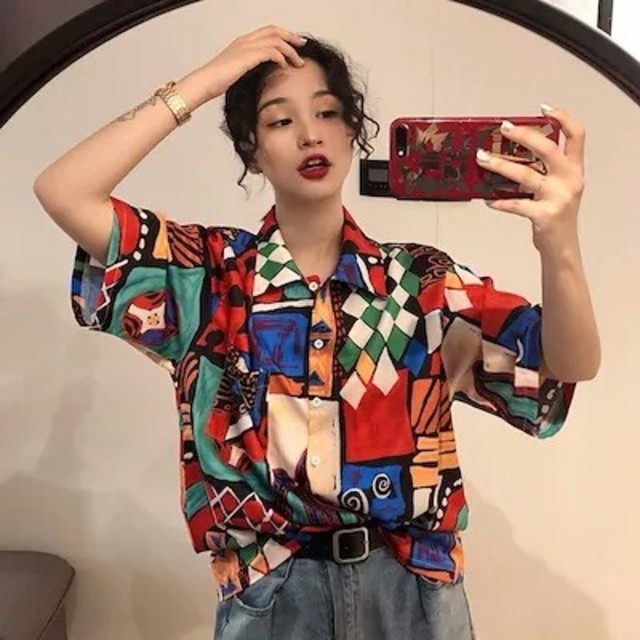 ZARA(ザラ)の柄シャツ レディースのトップス(シャツ/ブラウス(半袖/袖なし))の商品写真