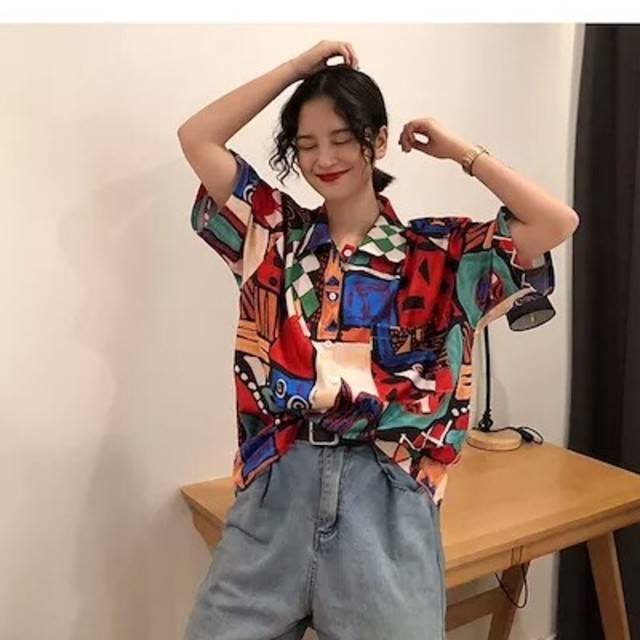 ZARA(ザラ)の柄シャツ レディースのトップス(シャツ/ブラウス(半袖/袖なし))の商品写真