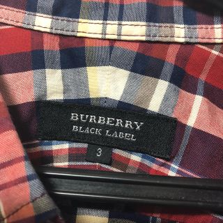 バーバリーブラックレーベル(BURBERRY BLACK LABEL)のニコニコマックス様専用【バーバリーブラックレーベル】メンズ チェックシャツ  赤(シャツ)