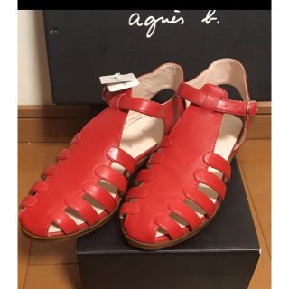 アニエスベー(agnes b.)のアニエス・ベー  サンダル  新品  レッド(サンダル)