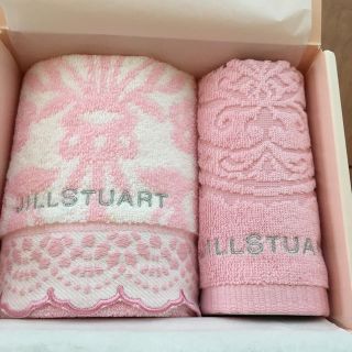 ジルスチュアート(JILLSTUART)のジルスチュアート　タオル2点セット　ピンク　レース　花柄(タオル/バス用品)