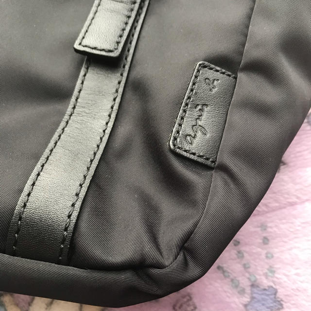 agnes b.(アニエスベー)のアニエスベー黒ハンドバッグトートナイロン×革製 レディースのバッグ(トートバッグ)の商品写真