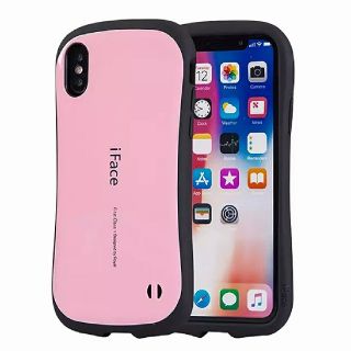 【新品】iPhoneX iPhoneXS対応 アイフェイス ピンク(iPhoneケース)