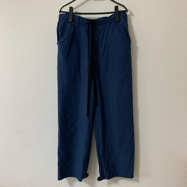 SUNSEA(サンシー)のSUNSEA 17SS Linen Straight Pants ネイビー 1 メンズのパンツ(その他)の商品写真
