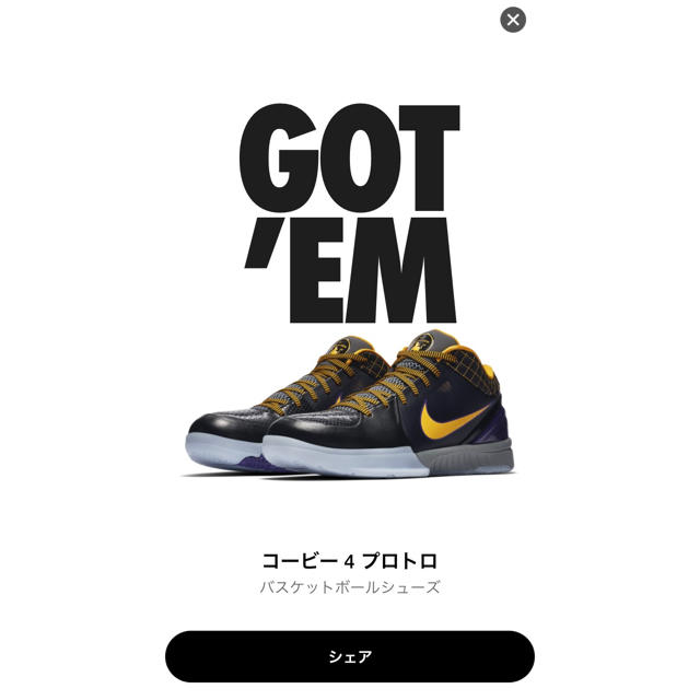 NIKE KOBE4 PRTRO 新品！26センチ