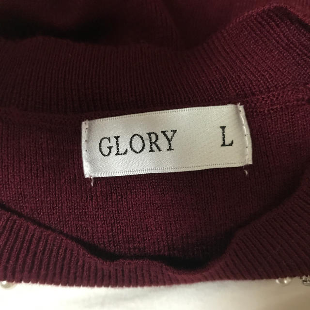 or Glory(オアグローリー)のビジュー＊ボルドー＊ワインレッド＊トップス レディースのトップス(カットソー(半袖/袖なし))の商品写真