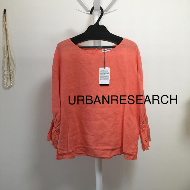 新品 URBANRESEARCH リネンレーススリーブブラウス