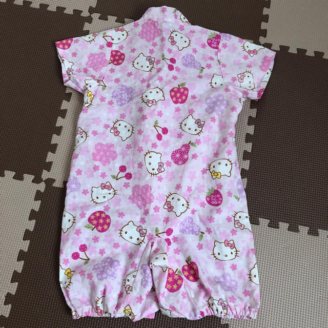 【未使用】甚平ロンパース 女の子 50〜60cm キッズ/ベビー/マタニティのベビー服(~85cm)(甚平/浴衣)の商品写真