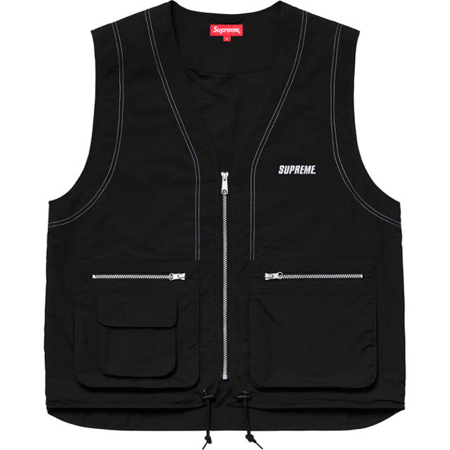 supreme Nylon Cargo Vest black