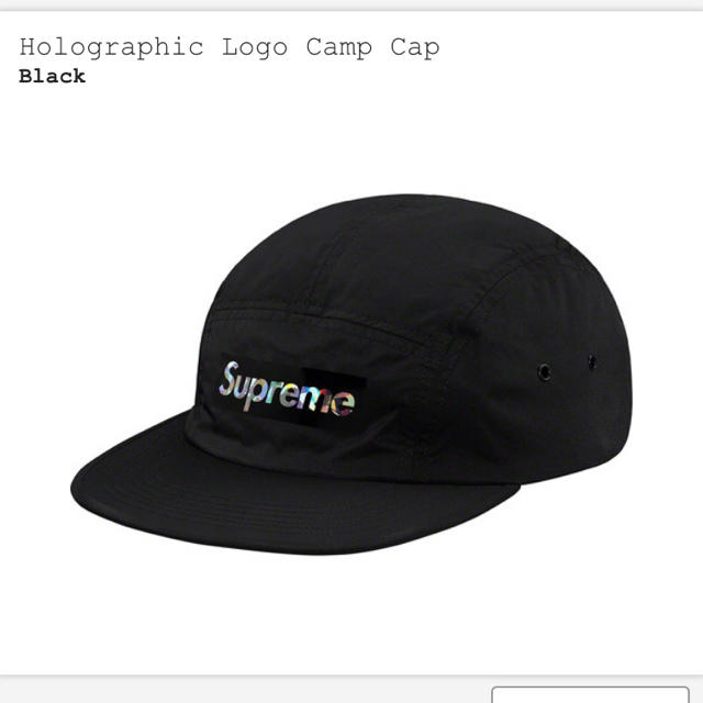 帽子supreme holographic logo camp cap