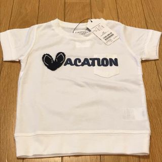 チャオパニック(Ciaopanic)の新品★送料込み チャオパニック 白Tシャツ 夏物 ロゴT ワッペン付き子供服(Tシャツ/カットソー)