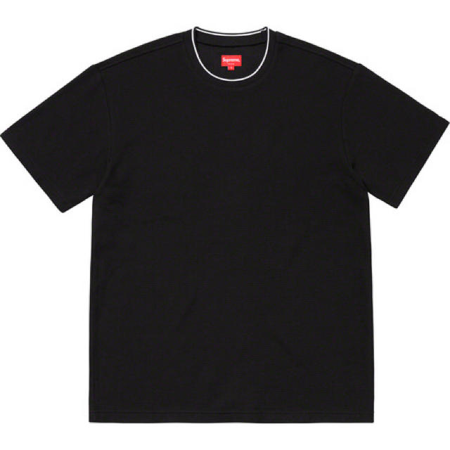 Supreme Stripe Rib Waffle Top Tee Black