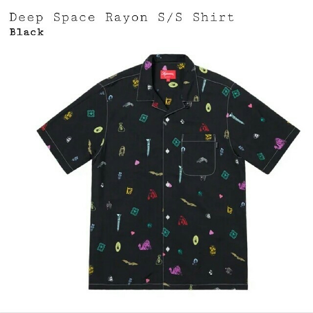 【L】supreme Deep Space Rayon S/S Shirt