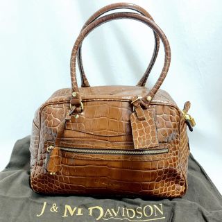 ジェイアンドエムデヴィッドソン(J&M DAVIDSON)のJ&M デヴィッドソン 型押しレザー ハンドバッグ(ハンドバッグ)