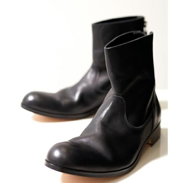 PADRONE パドローネ Back Zip Boots size40 BLK