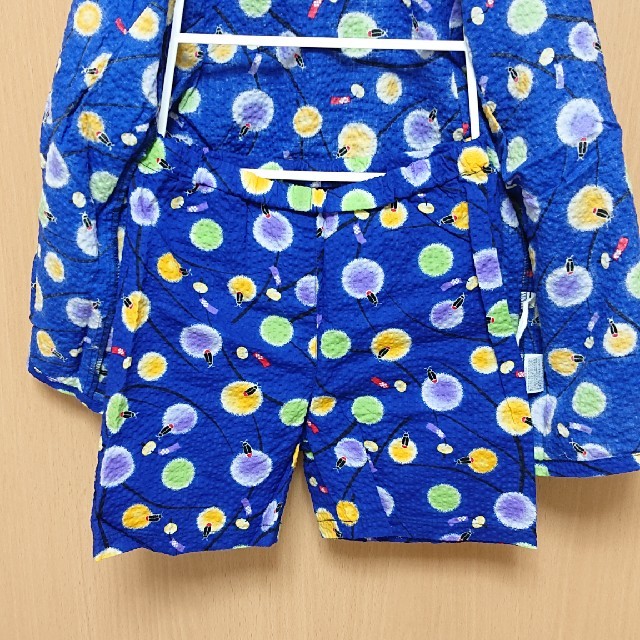 キッズ服 男の子 甚平 浴衣 ホタル柄 100 キッズ/ベビー/マタニティのキッズ服男の子用(90cm~)(甚平/浴衣)の商品写真