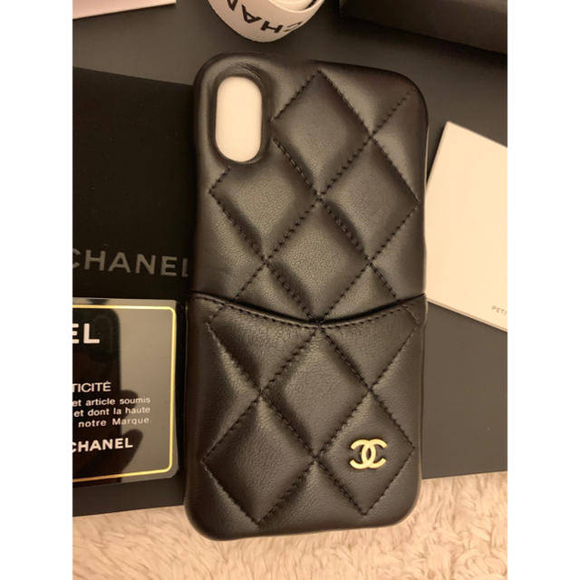 シャネル  Chanel Iphoneケース X XS用 ラムスキン 超美品