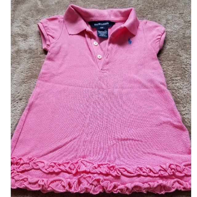 Ralph Lauren(ラルフローレン)のラルフ ピンク ワンピース 9M キッズ/ベビー/マタニティのベビー服(~85cm)(ワンピース)の商品写真