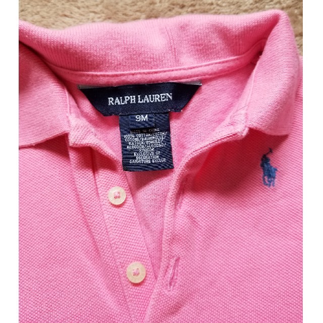 Ralph Lauren(ラルフローレン)のラルフ ピンク ワンピース 9M キッズ/ベビー/マタニティのベビー服(~85cm)(ワンピース)の商品写真