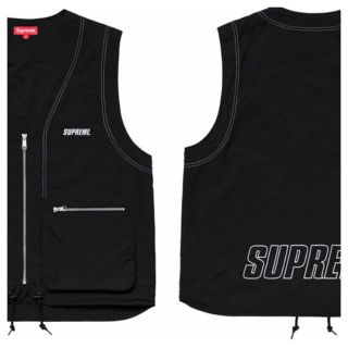 シュプリーム(Supreme)の supreme  ベスト M 黒(ベスト)