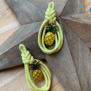 みょうが結びイエロー パイナップルピアス(ピアス)