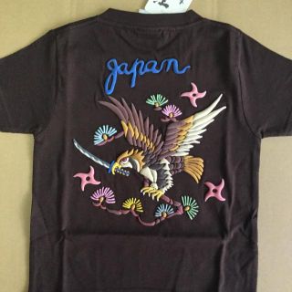 鷹【100】レア品 キッズ 発泡プリント半袖Ｔシャツ むかしむかし/ブラウン(Tシャツ/カットソー)