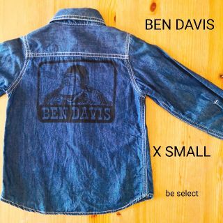 ベンデイビス(BEN DAVIS)の[BEN DAVIS/X SMALL]美品！バックプリントデニムシャツ(Tシャツ/カットソー)