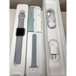 アップルウォッチ(Apple Watch)の美品 Apple watch Series 3 GPS シルバーアルミニウム(その他)