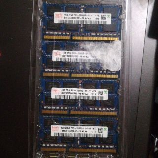 ノート用PCメモリ DDR-3 4GBx4 PC3-12800S 4枚同じ(ノートPC)