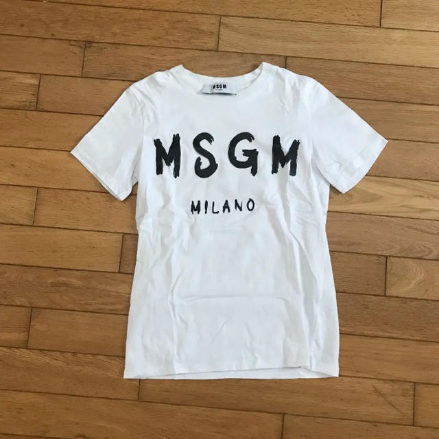 msgm ロゴTシャツ 白