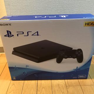 プレイステーション4(PlayStation4)の【新品未使用】PlayStation4 ジェットブラック 500GB(家庭用ゲーム機本体)