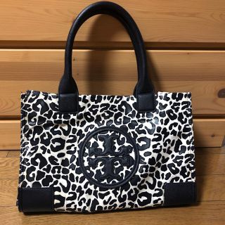 Tory Burch トリーバーチ トートバッグ ヒョウ柄 ネイビー