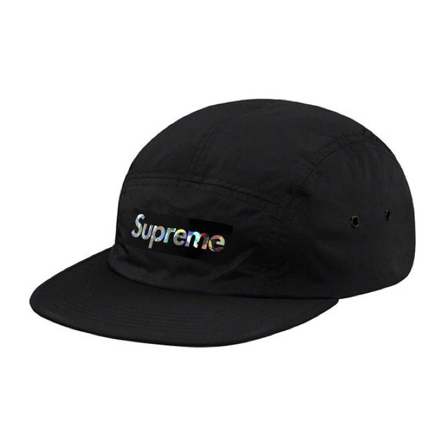 Supreme Holographic Logo Camp Cap 黒メンズ