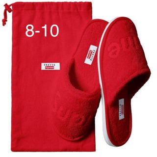 シュプリーム(Supreme)のSupreme Frette  Slippers スリッパ レッド 赤 8-10(スリッパ/ルームシューズ)