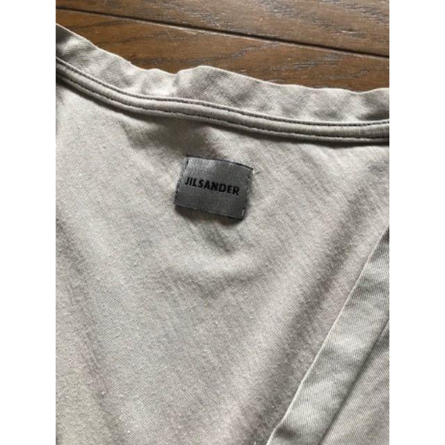 Jil Sander(ジルサンダー)の送料込 JIL SANDER ジルサンダー横顔プリント VネックコットンTシャツ メンズのトップス(Tシャツ/カットソー(半袖/袖なし))の商品写真