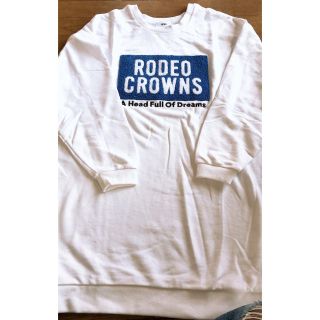 ロデオクラウンズ(RODEO CROWNS)のRODEO ボックスロゴトレーナー  白 新品☆(トレーナー/スウェット)