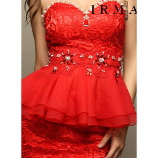 IRMA レッドミニドレス(ナイトドレス)