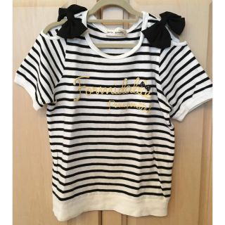 ポンポネット(pom ponette)の★pom ponette★（美品）半袖シャツ ボーダー 160 メゾピアノ(Tシャツ/カットソー)