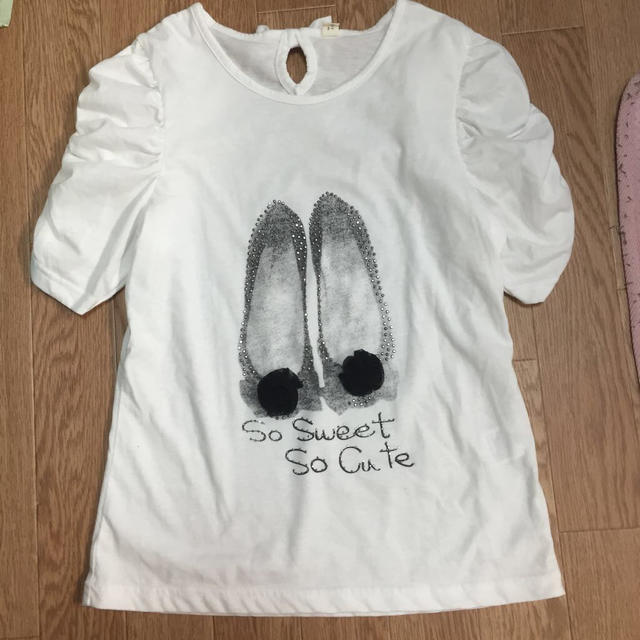 バレエシューズプリントTシャツ レディースのトップス(Tシャツ(半袖/袖なし))の商品写真