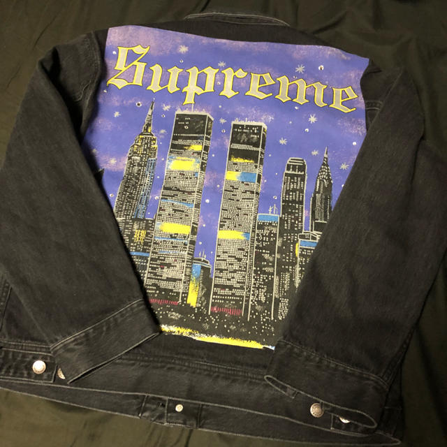 Supreme(シュプリーム)の値下げ！ Supreme New York Trucker Jacket 黒 M メンズのジャケット/アウター(Gジャン/デニムジャケット)の商品写真