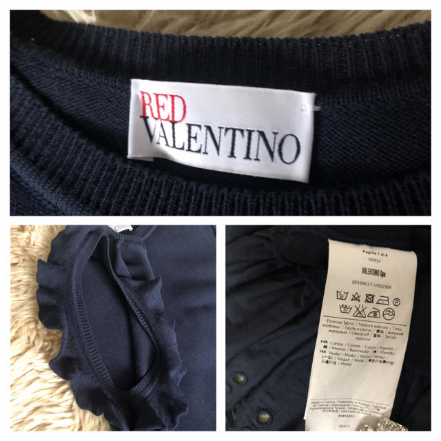 RED VALENTINO(レッドヴァレンティノ)のレッドヴァレンティノ☆素敵なニットワンピース☆正規品 レディースのワンピース(ひざ丈ワンピース)の商品写真