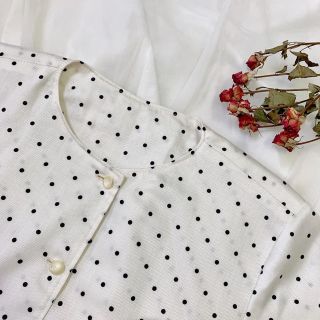 ロキエ(Lochie)の【sale2000】❤︎ vintage dot blouse ❤︎(シャツ/ブラウス(半袖/袖なし))