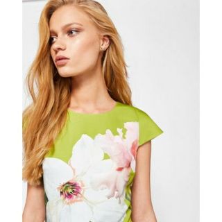 テッドベイカー(TED BAKER)のTED BAKER☆花柄フレアワンピ(ひざ丈ワンピース)