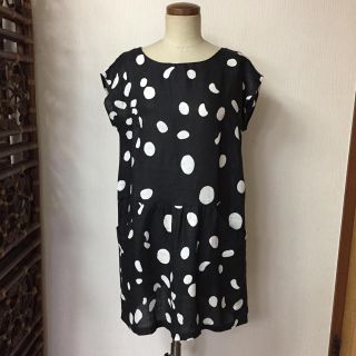 マリメッコ(marimekko)のマリメッコ リネン100% ワンピース(ひざ丈ワンピース)