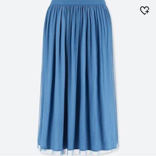 ユニクロ(UNIQLO)のUNIQLO リバーシブルチュールスカート 丈標準71〜74cm(ひざ丈スカート)