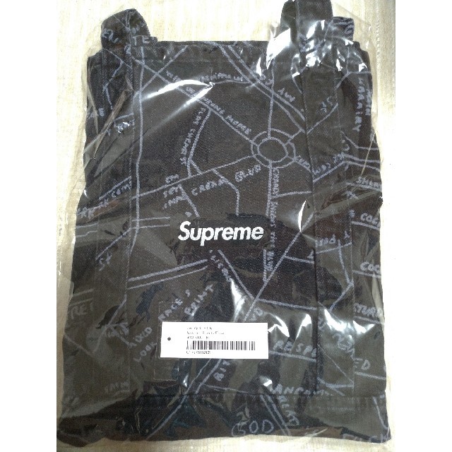 Supreme Gonz Map Denim Tote Washed Black