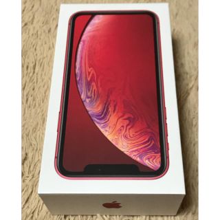 アイフォーン(iPhone)のiPhone XR 新品 128G RED simフリー 元ソフトバンク(携帯電話本体)