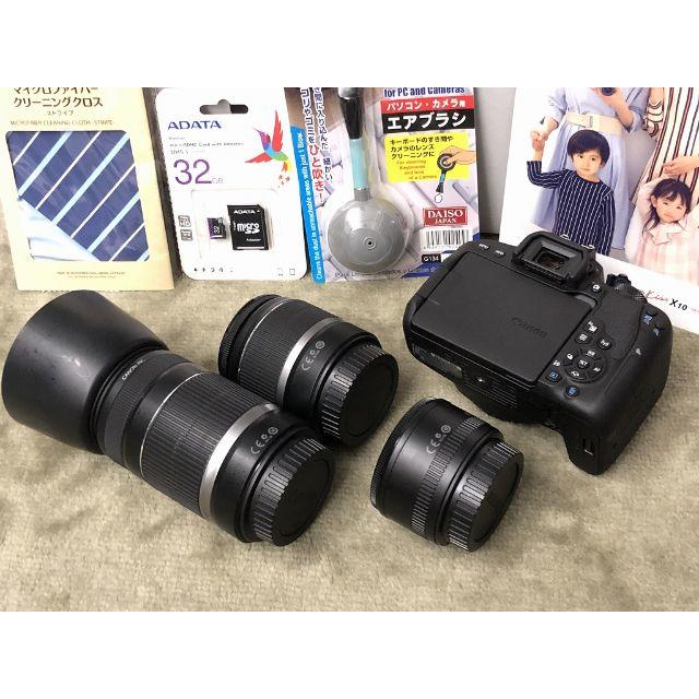 新品ボディ Canon EOS kiss X9i レンズ3本 SDカードなど付-eastgate.mk