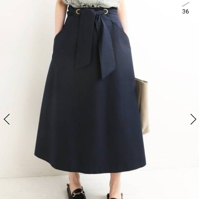 IENA(イエナ)のIENA ツイルリボンスカート レディースのスカート(ひざ丈スカート)の商品写真